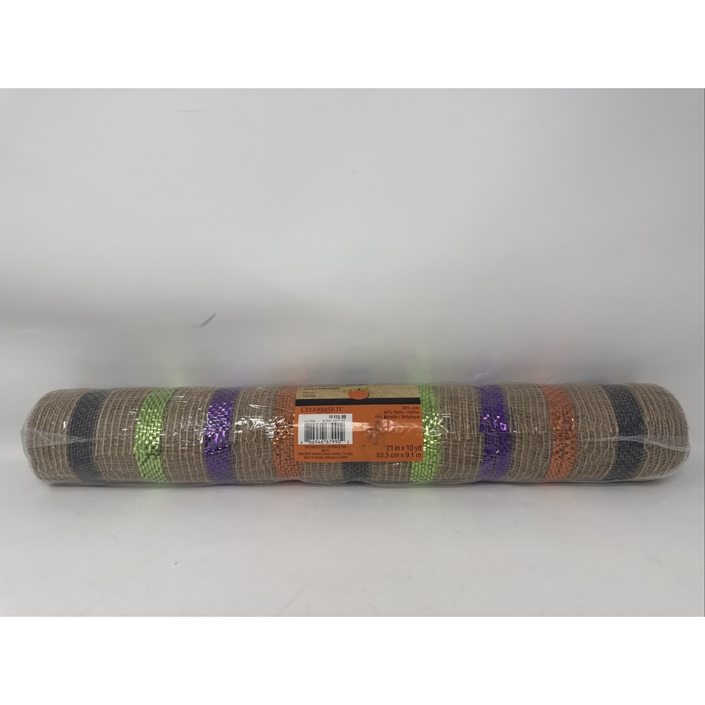 21" x 10 YDS METALLIC DECO Mesh Wrap Roll Meash Wrap Ribbon Wreath Halloween